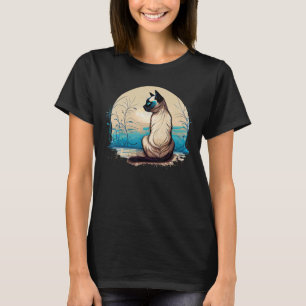 T-shirt Siamese Pointe de phoque siamese postures de yoga