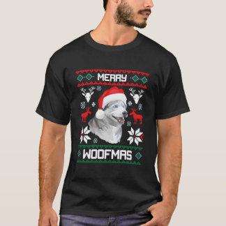 T-shirt Siberian Husky Joyeux Woofmas Pour