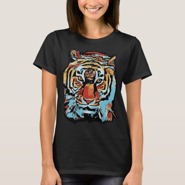T-shirt Siberian tiger pop art style of the chinese zodiac (Devant)