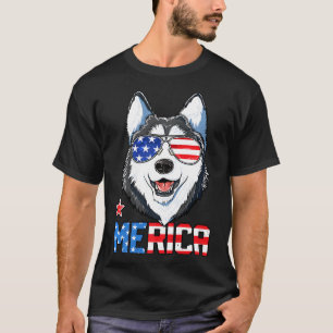 T-shirt Sibérie Husky 4 juillet Cadeaux Merica Hommes Amér