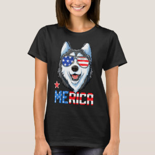 T-shirt Sibérie Husky 4 juillet Merica Hommes Femmes Améri