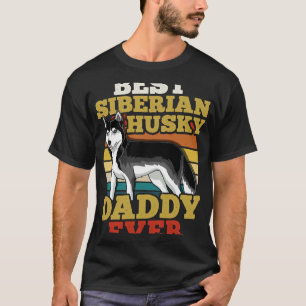 T-shirt Sibérie Husky Chien Papa Fête des pères Rétro