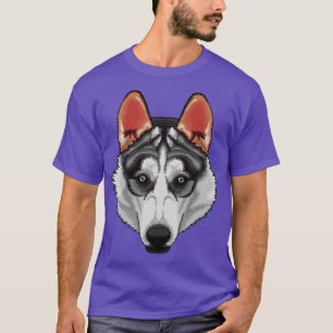 T-shirt Sibérie Husky Face mignonne Sibérienne Husky Chien