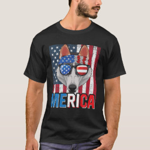 T-shirt Sibérie Husky Merica 4 juillet Chien American Pup