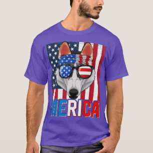 T-shirt Sibérie Husky Merica 4 juillet Chien American Pup