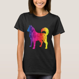 T-shirt Sibérie Husky Poly Graphisme drôle Idée Maman Papa