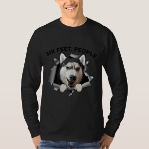 T-shirt Sibérie Husky Six Pieds Personnes Face Masque