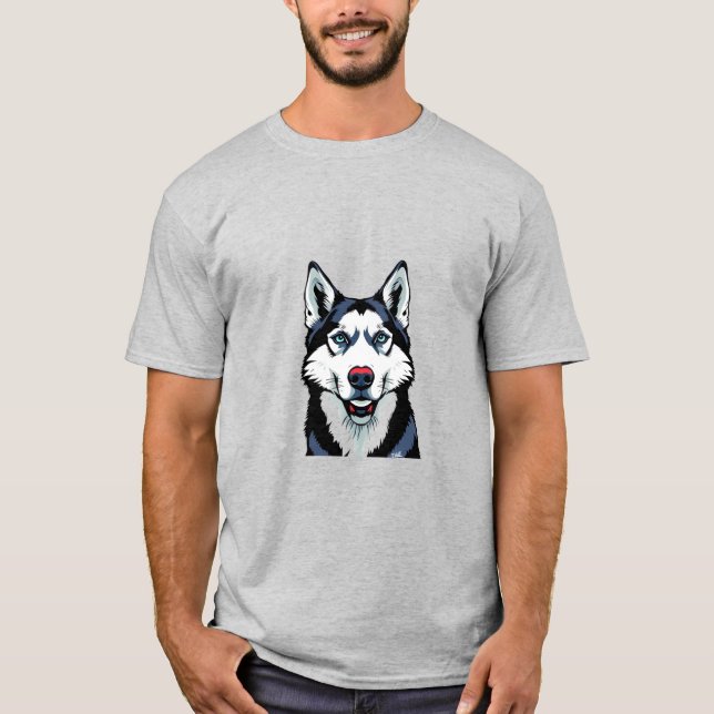 T-shirt Sibérien Husky (Devant)