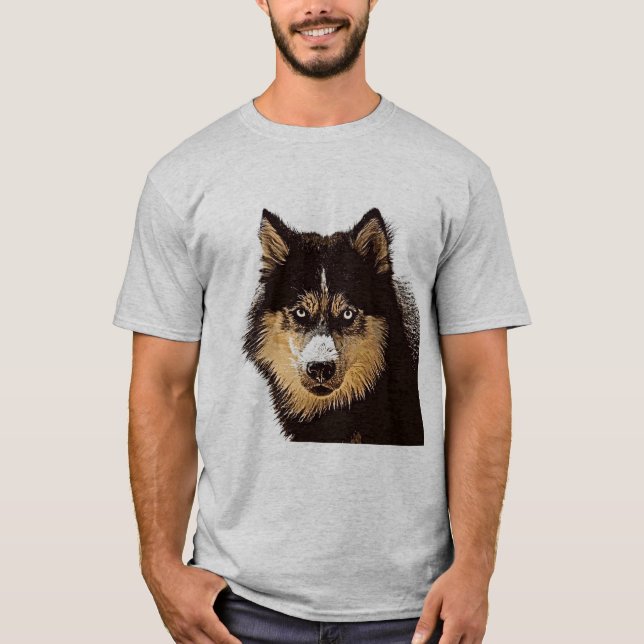 T-shirt Sibérien Husky (Devant)