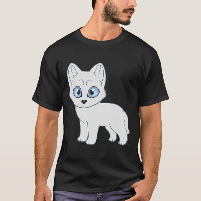 T-shirt Sibérien Husky Blanc (Devant)