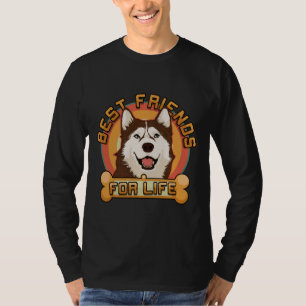T-shirt Sibérien Husky Meilleurs Amis Pour Le Chien De Vie