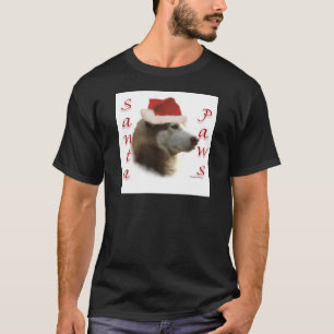 T-shirt Sibérien Husky Père Noël Paws