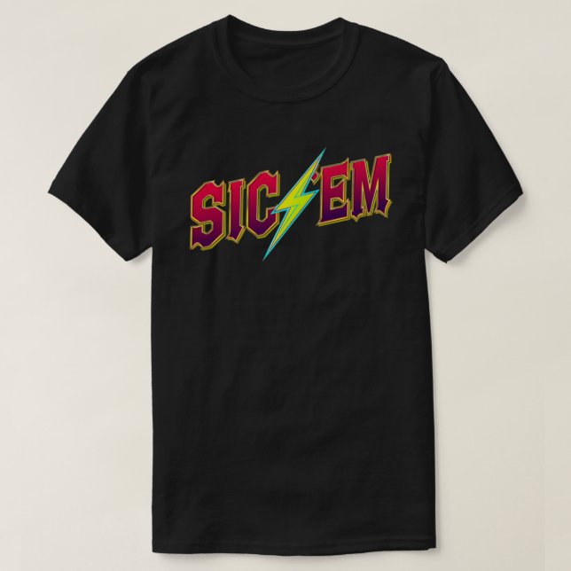 T-shirt Sic'Em Go Dawgs Highschool Football Fan Spirit (Design devant)