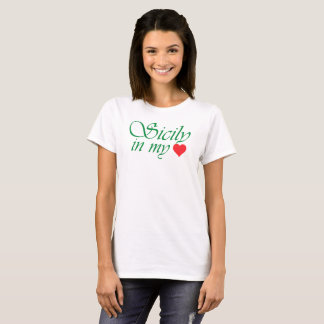 T-shirt Sicile dans mon cœur
