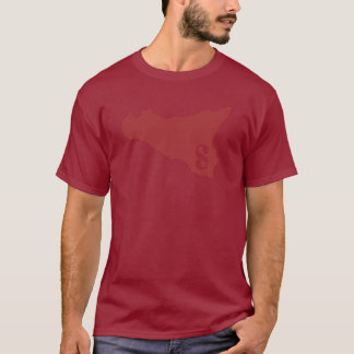 T-shirt Sicilia rouge foncé