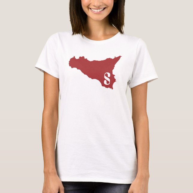 T-shirt Sicilia W rouge foncé (Devant)