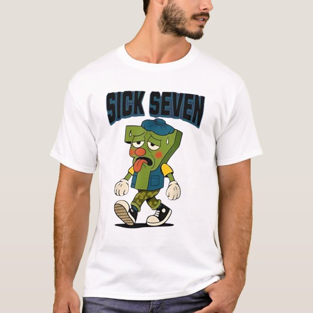 T-shirt Sick Seven 67 Halloween Costume for Trending Popul (Devant)
