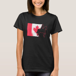 T-shirt Siège de selle équestre Canada Drapeau Cheval Équi