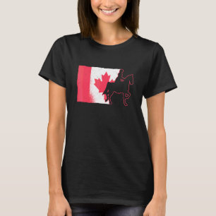 T-shirt Siège de selle Équitation anglaise Drapeau Canada