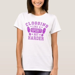 T-shirt Sien dire pourpre de sport de chemise de danse