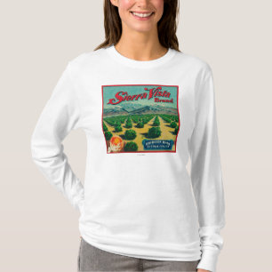 T-shirt Sierra étiquette de caisse d'agrume de marque de