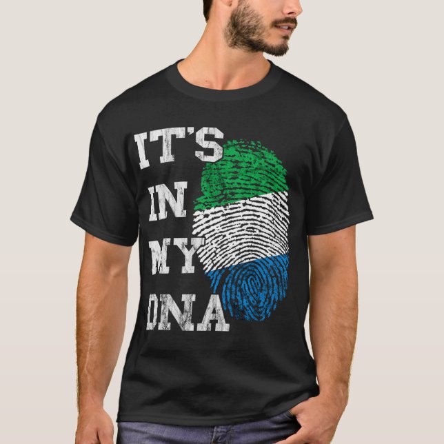 T-shirt Sierra Leone C'est dans mon ADN Siera Leonean Thum (Devant)