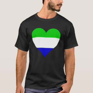 T-shirt Sierra Leone Drapeau Coeur Sierra Leone Dons Amour