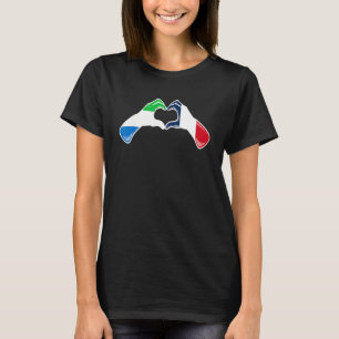 T-shirt Sierra Leone France Drapeau Sierra Léone Français