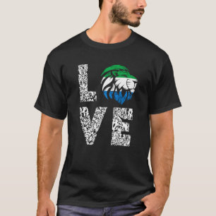 T-shirt Sierra Leone Love King Sierra Leone Drapeau