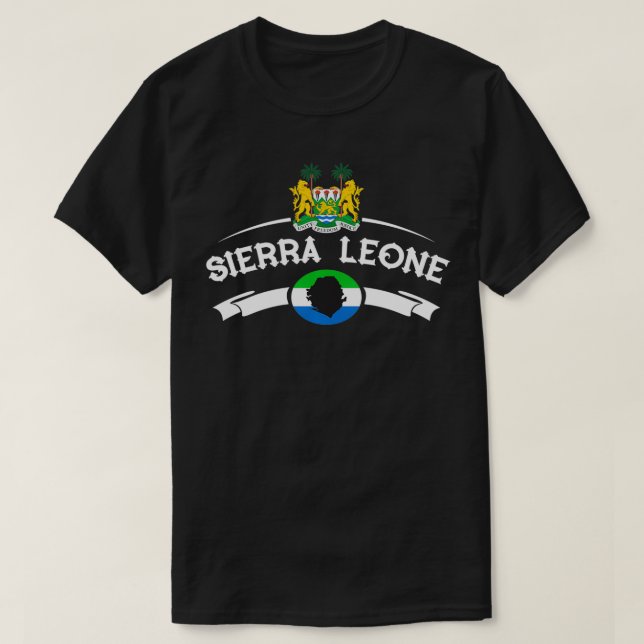 T-shirt Sierra Leone pour les Sierra-Léonais hommes, femme (Design devant)