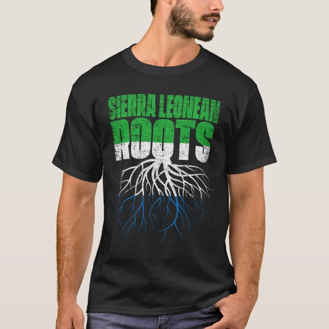T-shirt Sierra Leone Roots - drapeau du patrimoine Sierra  (Devant)