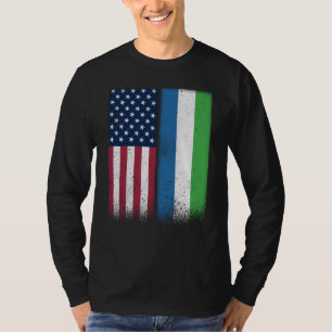 T-shirt Sierra Leone Sierraléonais Drapeaux Américains Fie