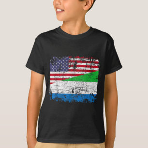 T-shirt SIERRA LEONEAN ROOTS Drapeau semi-américain SIERRA