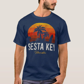 T-shirt Siesta Key Beach Floride FL Palms Surf de vacances