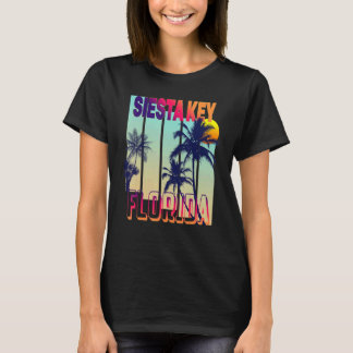 T-shirt Siesta Key Retro Style Vintage Palm Tree