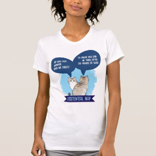 T-shirt Sieste existentielle Citation drôle de chat humour