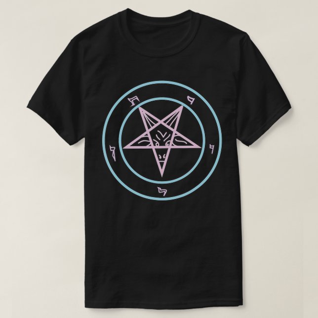 T-shirt Sigil de Baphomet Pastel Goth Occult Harajuku Yami (Design devant)