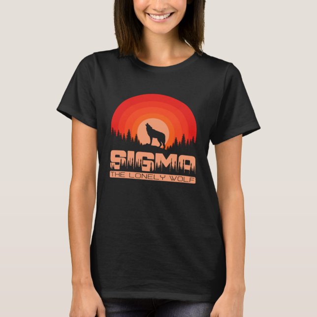 T-shirt Sigma Homme Grindset Le Loup Solitaire (Devant)