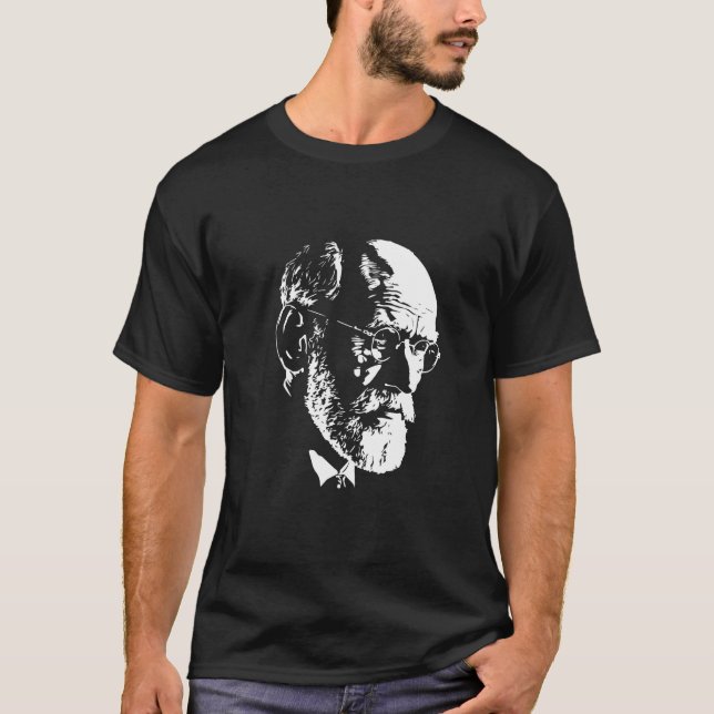 T-shirt Sigmund Freud, carte postale portrait (Devant)