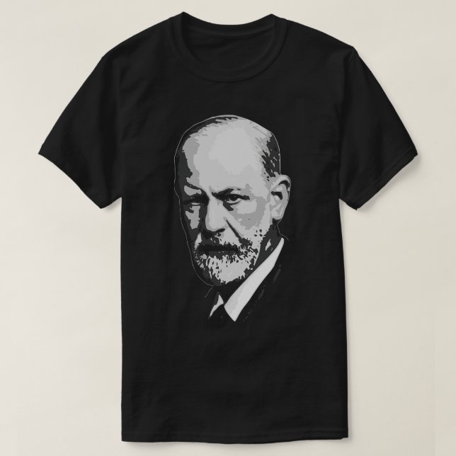 T-shirt Sigmund Freud noir et blanc (Design devant)