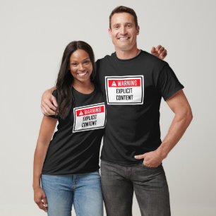 T-shirt Signal de contenu explicite Avertissement