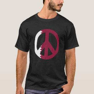 T-shirt Signal de paix Qatar Drapeau 1