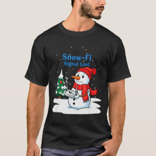 T-shirt Signal Snow-fi Perdu Drôle de Noël Bonhomme de Nei