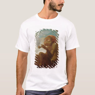 T-shirt Signe avec un singe fumant un tuyau