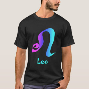 T-shirt Signe bleu magenta de zodiaque d'Aqua de Lion