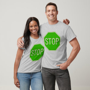 T-SHIRT SIGNE D'ARRÊT VERT
