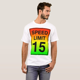 T-shirt Signe de la limitation de vitesse 15 avec des