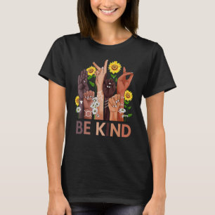T-shirt Signe de la main en langue des signes Sois gentil 