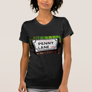 T-shirt signe de Liverpool Angleterre de ruelle de penny