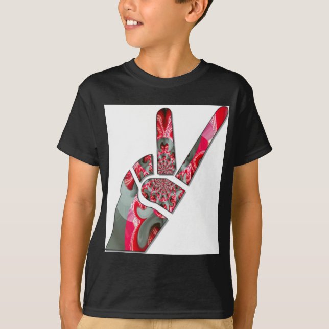 T-shirt Signe de paix à la main (Devant)